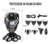 Maquininha Robo Barbeador Aparador Cabelo Barba 7D 6 Laminas