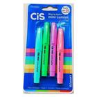 Marca Texto Cis Mini Lumini Pastel 4 Cores