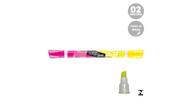 Marca Texto Fluo Duo Formato Caneta 2 Cores Amarelo E Rosa