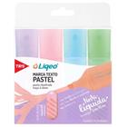 Marca Texto Liqeo Flat Pastel Estojo C/4 Cores Tris