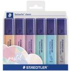 Marca-texto Staedtler Textsurfer Classic com 6 Cores Pastel 364 CWP6PA