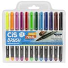 Marcador Artístico Brush Aquarelável 12 Cores Cis