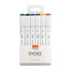 Marcador Artístico Evoke Dual Marker - Estojo com 6 cores