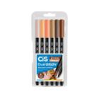 Marcador Cis Dual Brush Tons Pele 06 Cores