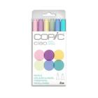 Marcador Copic Ciao Pastels Ponta Dupla Estojo com 6 Cores