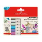 Marcador Multimark Permanente Faber Castell 1.0Mm 6 Cores Metallic