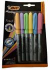 Marcador permanente marking pastel ponta 1,1mm 6 Cores - BIC