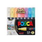 Marcador Posca PC-1M Soft 0.7mm Com 8 Cores Pastel