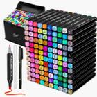 Marcadores Canetinhas Coloridas Ponta Dupla Estojo 24 Cores - Touch