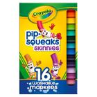 Marcadores Crayola, lavável, Pip Squeaks Skinnies, 16 unidades