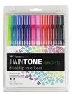 Marcadores Twintone Tombow 12 Cores Vibrantes