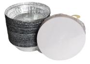 Marmita de alumínio redonda bandeja 750ml c/50 unidades
