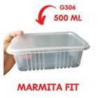 Marmita Fit 500 ml Freezer Micro-ondas Reutilizável 100 unidades