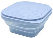 Marmitinha Container Dobrável Silicone Azul - Marcus & Marcus