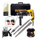 Martelete perfurador rompedor 800w sds-plus D25133K - DeWalt + Kit Broca, Ponteria e Talhadeira