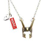 Marvel Comics Unisex Adult Base Metal Loki Capacete Chain Pendant Necklace, Ouro Antigo/Prata, Um Tamanho