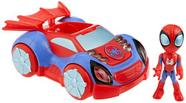 Marvel Spidey e seus amigos incríveis Glow Tech Web-Crawler Toy Car, com Spidey Action Figure, Brinquedos Pré-Escolares, Brinquedos super-heróis para meninos e meninas de 3 anos e up, lights & sounds