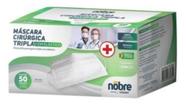 Máscara Cirúrgica Tripla c/ Elástico Nobre 50 Unidades