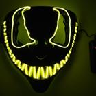 Mascara Cosplay Venom Led Neon Luminosa Fantasia Com Elástico Leve Spider Venobat Balada Festa Assustador Terror Anti Herói