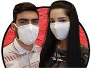 Mascara de Algodão Ninja em Tecido para Rosto Dupla Proteção Lavável Não Descartável