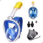 Máscara de Mergulho com Suporte para Câmera - Ajustável Anti-Vazamento Respiração Fácil Ideal para Snorkeling e Águas Rasas