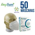 Máscara de Proteção Facial KN95 PFF2 descartável EasySupri branca - 50 unid.