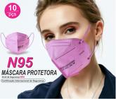 Máscara De Proteção Rosa ( N95 ) Kn95 - Pff2 ( 10 Unidades )