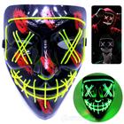 Máscara de Terror Luminosa Neon Halloween Cosplay Festa Decoração Verde - 203813