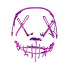 Máscara de Terror Neon LED para Adultos - Brilha no Escuro - Ideal para Halloween e Cosplay