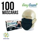 Máscara descartável EasySupri preta - 100 unid.