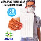 Mascara Descartável Embalada Em Saquinho Individual 50 Und Medcombo
