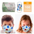 Máscara Descartável Infantil Triplo Filtro Meltblown 100 Unidades