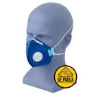 Máscara descartável pff2 azul com valvula - lubeka - ca38829