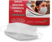 Máscara Descartável Tripla Camada com Elástico e Clip Nasal - MEDPROTED