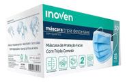 Máscara Descartável Tripla Com Elástico Pack 50 Unidades - Inoven