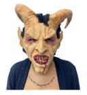 Máscara Diabo Demônio Lúcifer Chifres Realista Halloween