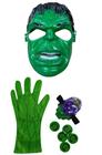 Máscara Do Hulk De Plástico+ Lança Disco
