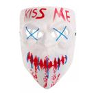 Máscara Led Neon Cosplay Luzes Kiss Me Ideal Para Festas Fantasia Cosplay Halloween Rave Adulto Infantil Masculino Feminino Resistente