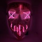 Máscara Led Neon Halloween Assustadora Fantasia Cosplay Festival Carnaval XM21121