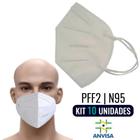 Máscara Respirador PFF2-S N95 Branco s/ Válvula Kit com 10 Unidades NUTRIEX