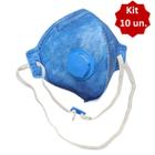 Máscara Semifacial Filtrante PFF2 Com Válvula Azul Safety Plus - CA 45808