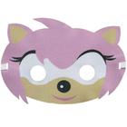 Máscara Sonic Rosa Infantil Amy Rose Com Elástico