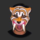 Máscara Tigre Dente de Sabre Animal Carnaval Festas - Spook Meia