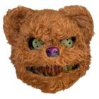 Máscara Urso Peludo Marrom Terror Halloween Fantasia