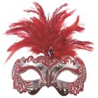 Máscara Veneziana Baile Milão Plumas Luxo Glitter