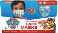 Máscaras descartáveis infantis com estampa Paw Patrol, pack 14, tamanho pequeno, 2-7 anos
