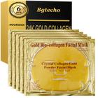 Máscaras faciais Bgtecho 24k Gold Collagen 6 unidades de hidratação profunda