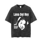 Masculino Feminino Oversized Vintage Lavagem Camiseta Lana Del Rey Ldr Vela Estilo Retro Hip Hop