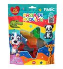 Massa de modelar 12 cores 6 moldes 2 itens - animais - MAGIC KIDS