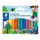 Massa de modelar plastica staedtler 12 cores